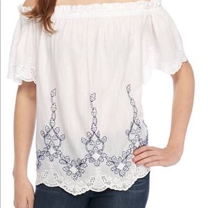 Kaari Blue off-the-shoulder top